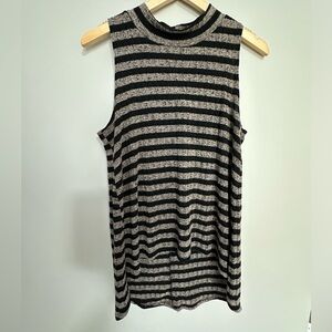 Black and brown striped tank top size medium